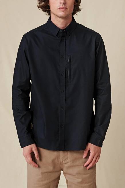 Globe Brand облекло PZ2X317 черен основа l/s риза