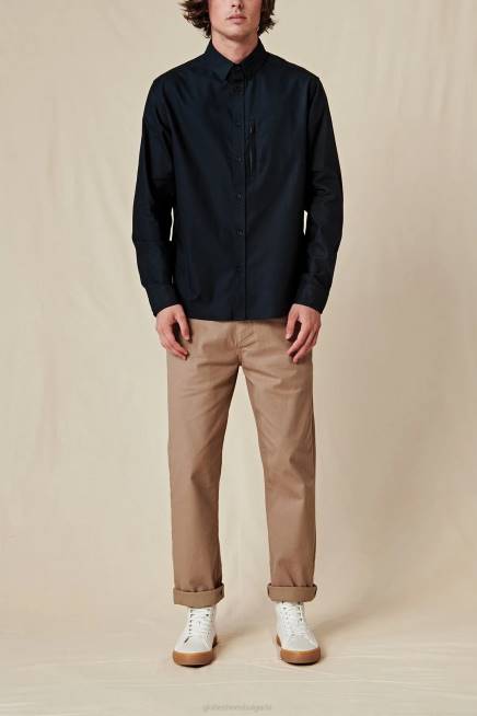 Globe Brand облекло PZ2X317 черен основа l/s риза