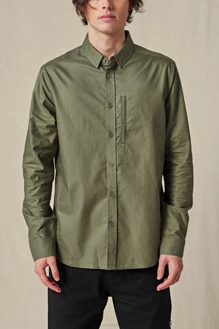 Globe Brand облекло PZ2X318 маслина основа l/s риза