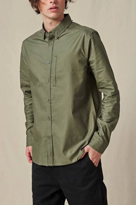 Globe Brand облекло PZ2X318 маслина основа l/s риза