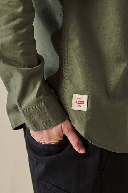 Globe Brand облекло PZ2X318 маслина основа l/s риза
